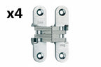4 x SOSS 2084 5/8 X 2-3/4 Medium Duty Invisible Hinge for 1 Doors Satin Brass Finish