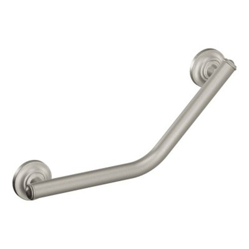 Home Care 16 in. X 1-1/4 in. Designer Angled Grab Bar with SecureMount in Brushed Nickel