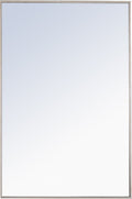 Elegant Decor Monet 42’’ x 28’’ Rectangle Metal Frame Mirror in Silver - *Home Decor & Curtains