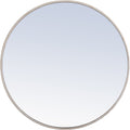 Elegant Decor Eternity 28" Round Metal Frame Mirror in Silver