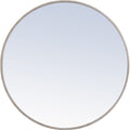 Elegant Decor Eternity 32’’ Round Metal Frame Mirror in Silver - *Home Decor & Curtains