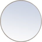 Elegant Decor Eternity 32’’ Round Metal Frame Mirror in Silver - *Home Decor & Curtains