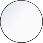Elegant Decor Eternity 32’’ Round Metal Frame Mirror in Black - *Home Decor & Curtains