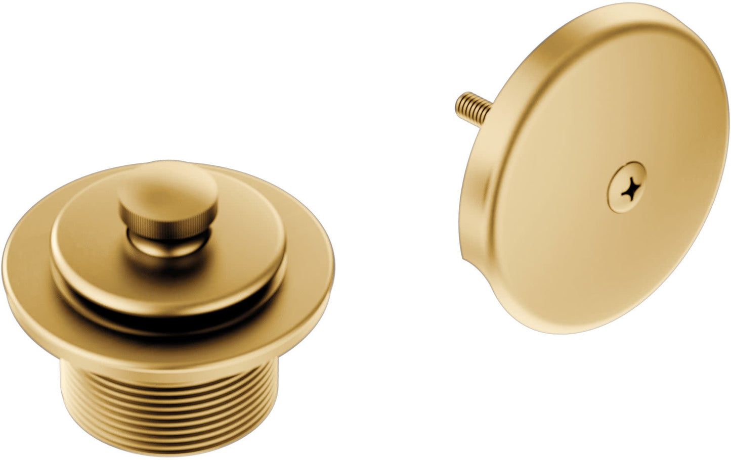 Moen T90331BG Push-N-Lock Tub and Shower Drain Kit with 1-1/2 Inch Threads Brushed Gold