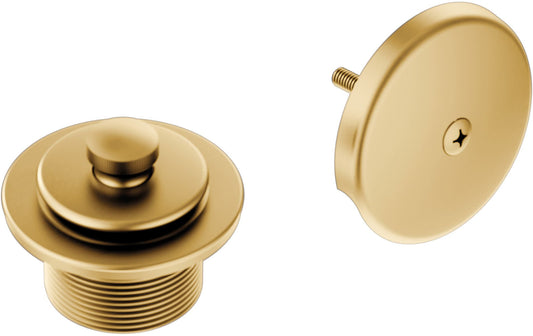 Moen T90331BG Push-N-Lock Tub and Shower Drain Kit with 1-1/2 Inch Threads Brushed Gold