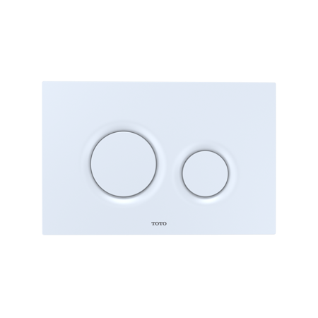 TOTO YT930 Dual Button Push Plate with Round Buttons Matte White
