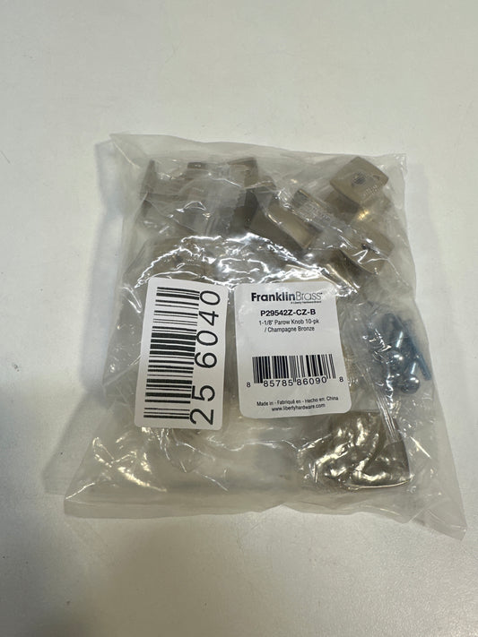 Franklin Brass P29542z-B Parow 1-1/8 Square Cabinet Knob - Bronze