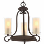 Regina 3-Light Indoor Antique Bronze Mini Chandelier