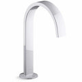 Kohler Components Bathroom Sink Spout with Ribbon Design in Polished Chrome