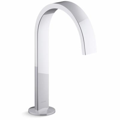 Kohler Components Bathroom Sink Spout with Ribbon Design in Polished Chrome