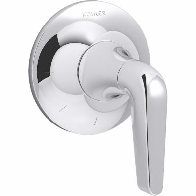 Kohler K-T22031-4 Tempered Single Handle Volume Control Valve Trim - Less Valve Polished Chrome Showers Volume Control Trims Single Handle
