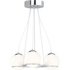 Volume Lighting 9983 Preston 3 Light 20 Wide LED Chandelier - Chrome - *Lighting & Electrical