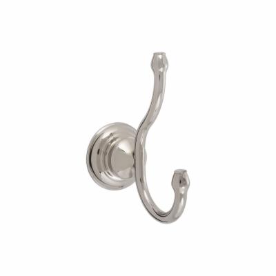 Signature Hardware 948234 Beasley Double Robe Hook Polished Nickel