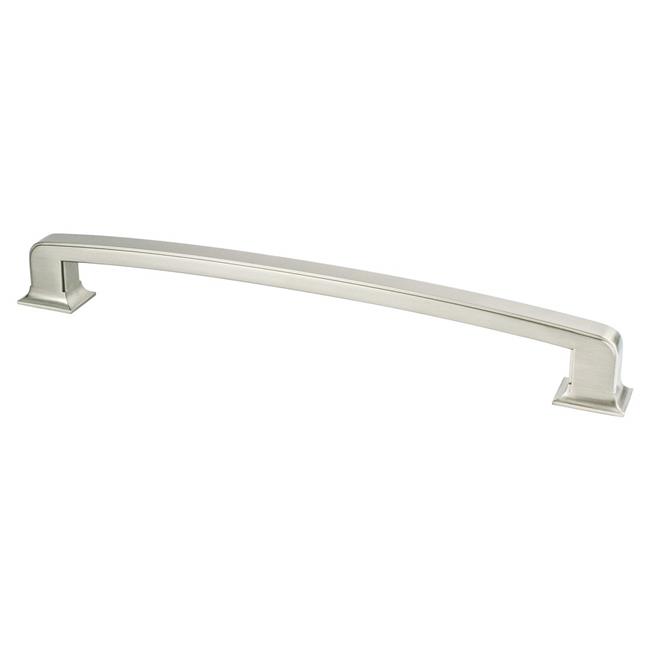 Berenson 2034 Hearthstone 12" Center to Center Farmhouse Traditional Square Lines Appliance Handle / Pull Brushed Nickel