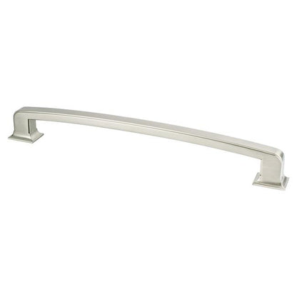 Berenson 2034 Hearthstone 12" Center to Center Farmhouse Traditional Square Lines Appliance Handle / Pull Brushed Nickel