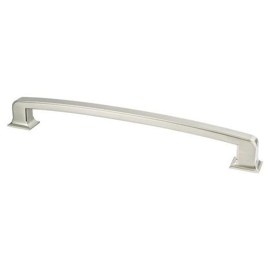 Berenson 2034 Hearthstone 12" Center to Center Farmhouse Traditional Square Lines Appliance Handle / Pull Brushed Nickel