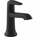 Kohler K-22022-4 Tempered 1.2 GPM Single Hole Bathroom Faucet with Pop-up Drain Assembly Matte Black Faucet Bathroom Sink Faucets Single Handle