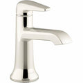 Kohler K-22022-4 Tempered 1.2 GPM Single Hole Bathroom Faucet with Pop-up Drain Assembly Vibrant Polished Nickel