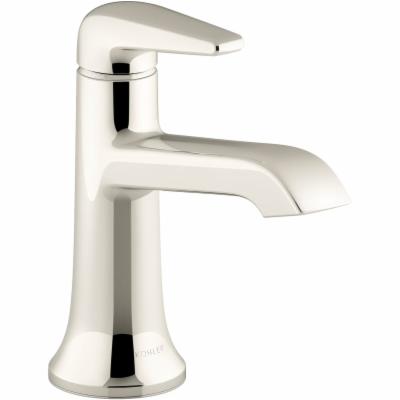 Kohler K-22022-4 Tempered 1.2 GPM Single Hole Bathroom Faucet with Pop-up Drain Assembly Vibrant Polished Nickel