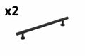 2 x Radius 7-9/16 in 192 Mm Center-to-Center Matte Black Cabinet Pull