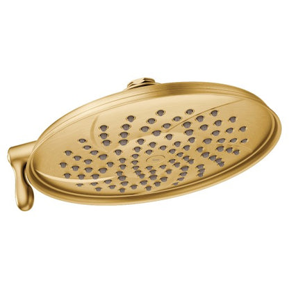Moen S1311 Isabel 9 Inch Multi Function Shower Head Only with 1/2 Inch Connection Brushed Gold Showers Shower Heads Multi Function