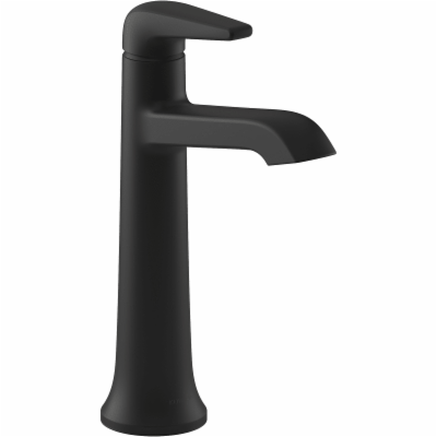 Kohler K-22023-4 Tempered 1.2 GPM Single Hole Vessel Bathroom Faucet with Pop-up Drain Assembly Matte Black - *Plumbing