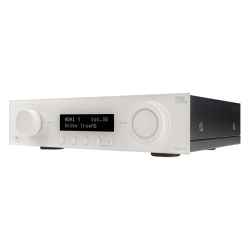 See Desc JBL - MA510 75W 5.2ch Bluetooth and WiFi Capable HDR 8K Ultra HD Compatible AV Home Theater Receiver - White