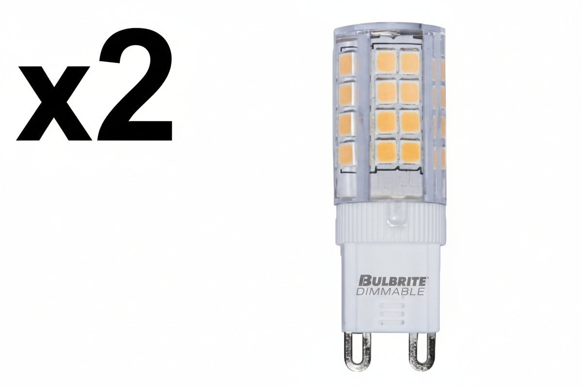 2 x Bulbrite LED4G9/27K/120/D