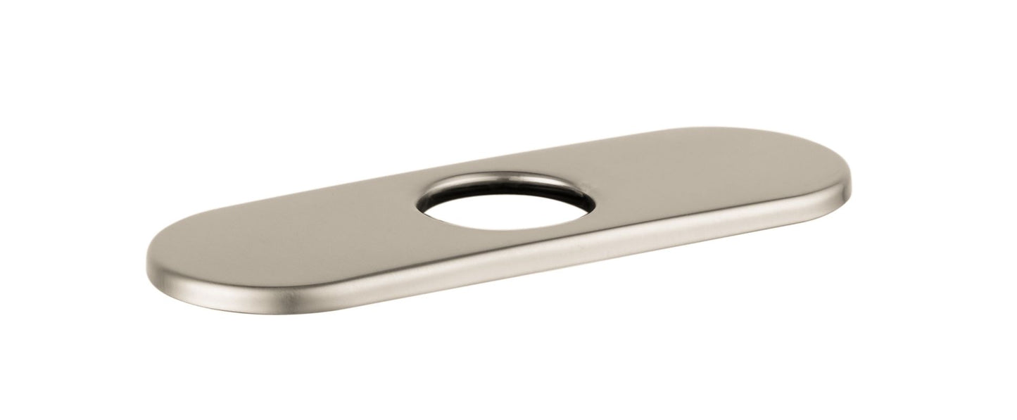 hansgrohe Base Plate for Contemporary Single-Hole Faucets, 6" Upgrade 6-inch Modern Base Plate for Bathtub Faucet in Brushed Nickel, 06490820