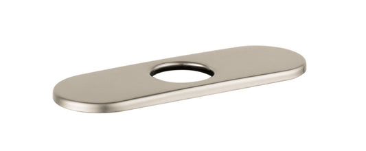 hansgrohe Base Plate for Contemporary Single-Hole Faucets, 6" Upgrade 6-inch Modern Base Plate for Bathtub Faucet in Brushed Nickel, 06490820