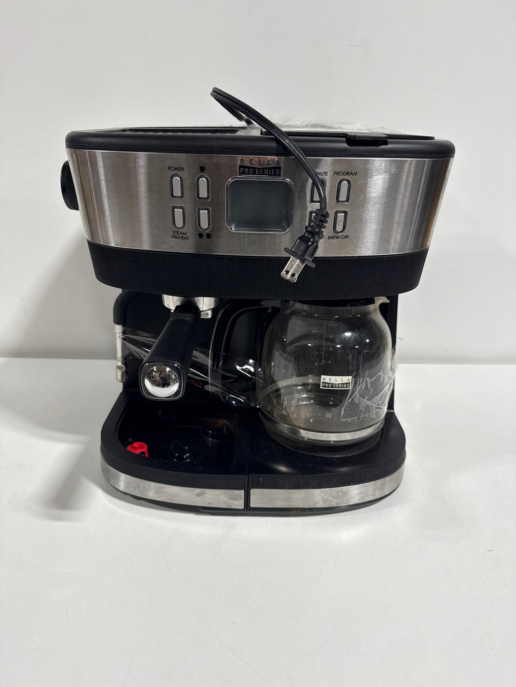 Used Bella PRO - Combo 19-Bar Espresso and 10-Cup Drip Coffee Maker - Stainless Steel - *Kitchen Appliances