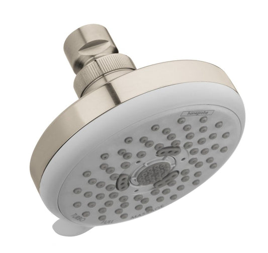 Hansgrohe 04071 Croma 100 Multi Function 2.5 GPM Shower Head Brushed Nickel Showers Shower Heads Multi Function
