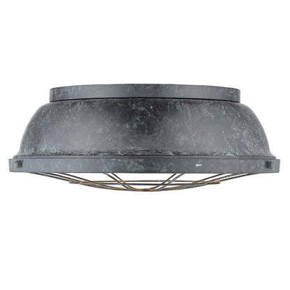 Golden Lighting Bartlett 16 Inch 3 Light Flush Mount Bartlett - 7312-FM16 BP - Rustic