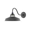 Hinkley Troyer One Light Outdoor Small Wall Lantern, Black w/Ribbed Clear Glass