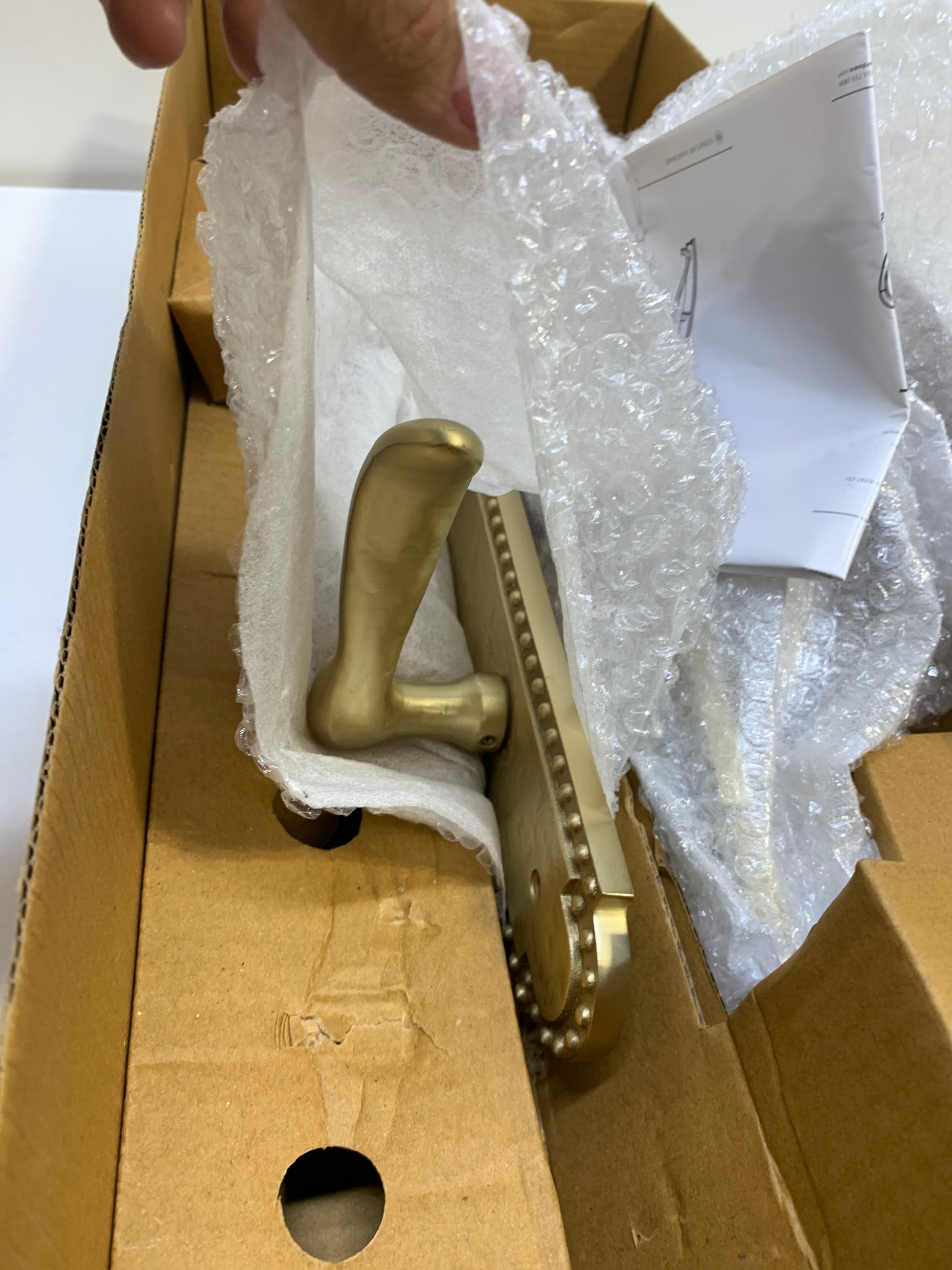 Signature Hardware 441380 Marconi Left Handed Solid Brass Full Plate Keyed Entry Single Cylinder Door Handleset