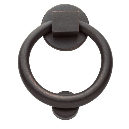 Baldwin Distressed Oil-Rubbed Bronze Ring Door Knocker