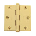 Baldwin 1035.I 3-1/2" Wide Plain Bearing Square Corner Mortise Door Hinge from the Estate Collection - Single Hinge Lifetime Polished Brass Door Hinge
