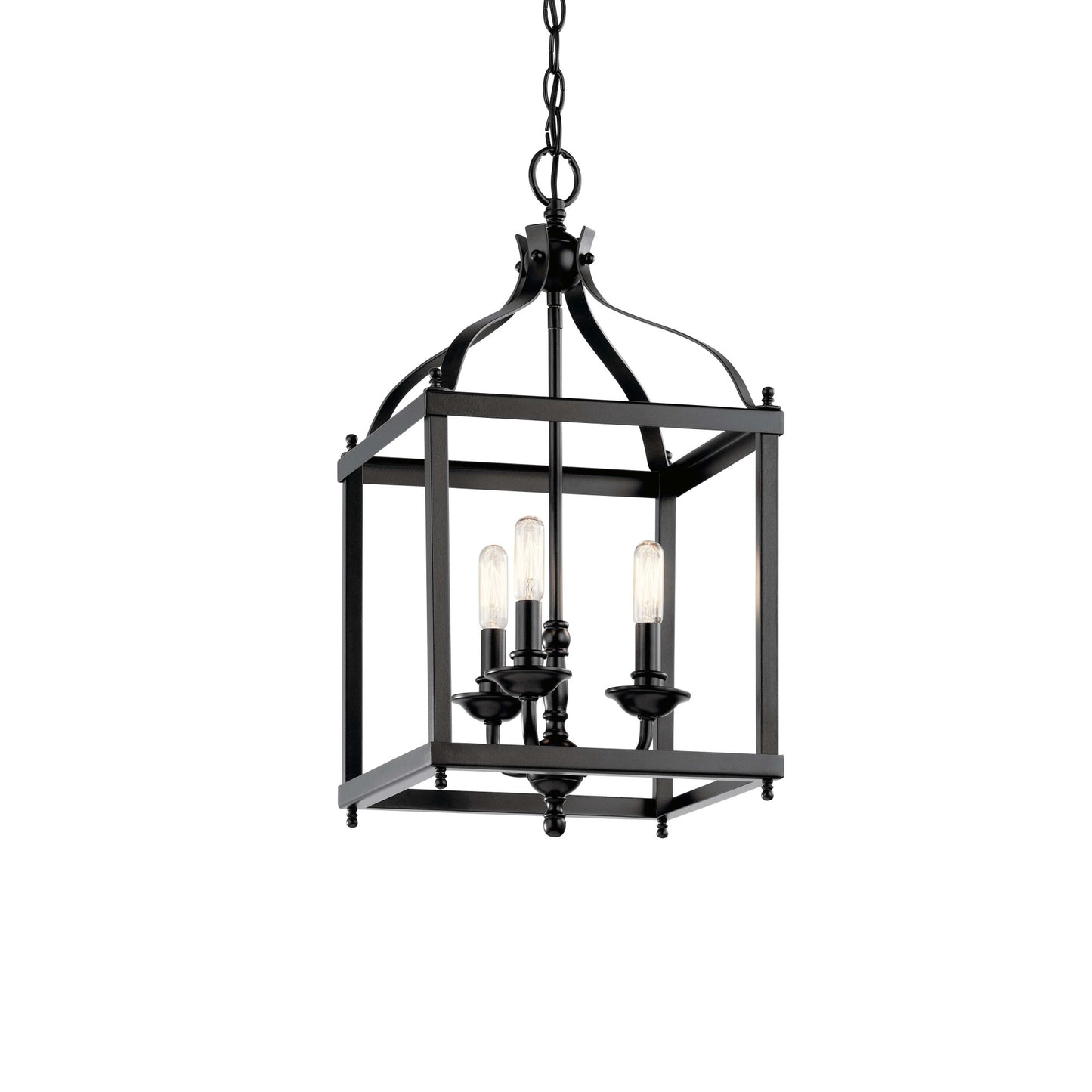 Scratch Kichler Lighting Larkin 12 Inch Cage Pendant Larkin - 42566BK - Traditional