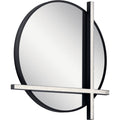 Elan 84163 Kemena 24’’ W X 26’’ H Specialty Steel Framed Bathroom Mirror with LED Lighting Matte Black Home Decor