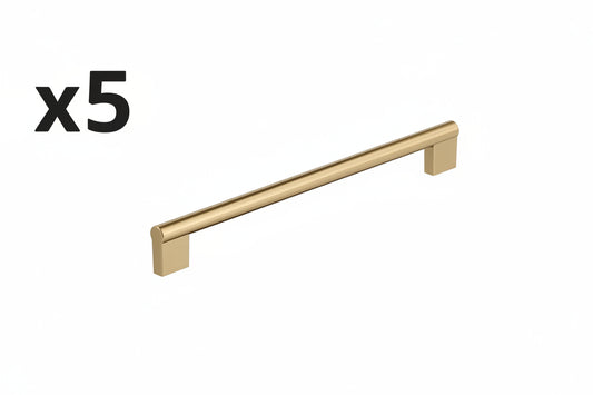5 x Amerock Versa 10-1/16 inch (256mm) Center-to-Center Champagne Bronze Cabinet Pull, BP55532CZ