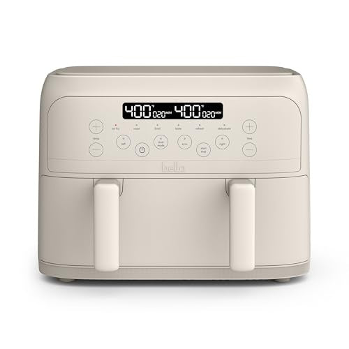 Bella 4qt TriZone Air Fryer Oatmilk