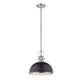 Z-Lite 725P12-MB + BN 1 Light Pendant Matte Black + Brushed Nickel - *Lighting & Electrical