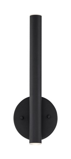Z-Lite Forest 2 Light Modern Steel LED Wall Sconce in Matte Black