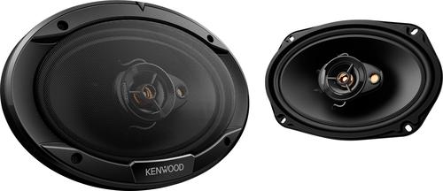 Kenwood - Road Series 6" X 9" 3-Way Car Speakers with Cloth Cones (Pair) - Black