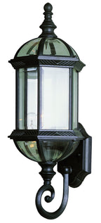 Trans Globe Imports 4180 BK Traditional One Light Wall Lantern from Wentworth Collection in Black Finish,
