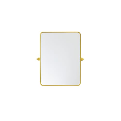 Elegant Lighting MR6A2432 Everly 24" W X 32" H Transitional Rectangular Framed Bathroom Wall Mirror Gold