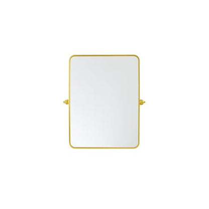 Elegant Lighting MR6A2432 Everly 24" W X 32" H Transitional Rectangular Framed Bathroom Wall Mirror Gold