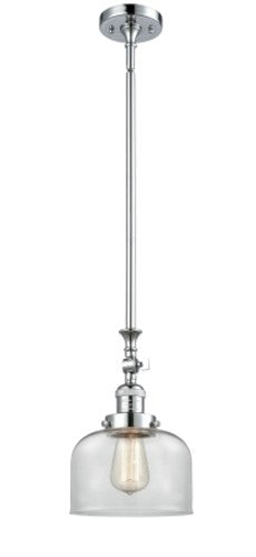 Innovations Lighting 206 Large Bell Large Bell 8 Wide Adjustable Mini Pendant - Chrome