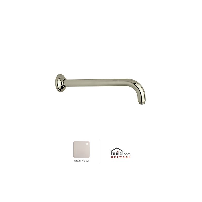 Rohl 1455/12 Michael Berman 12-1/4" Wall Mounted Shower Arm and Flange Satin Nickel