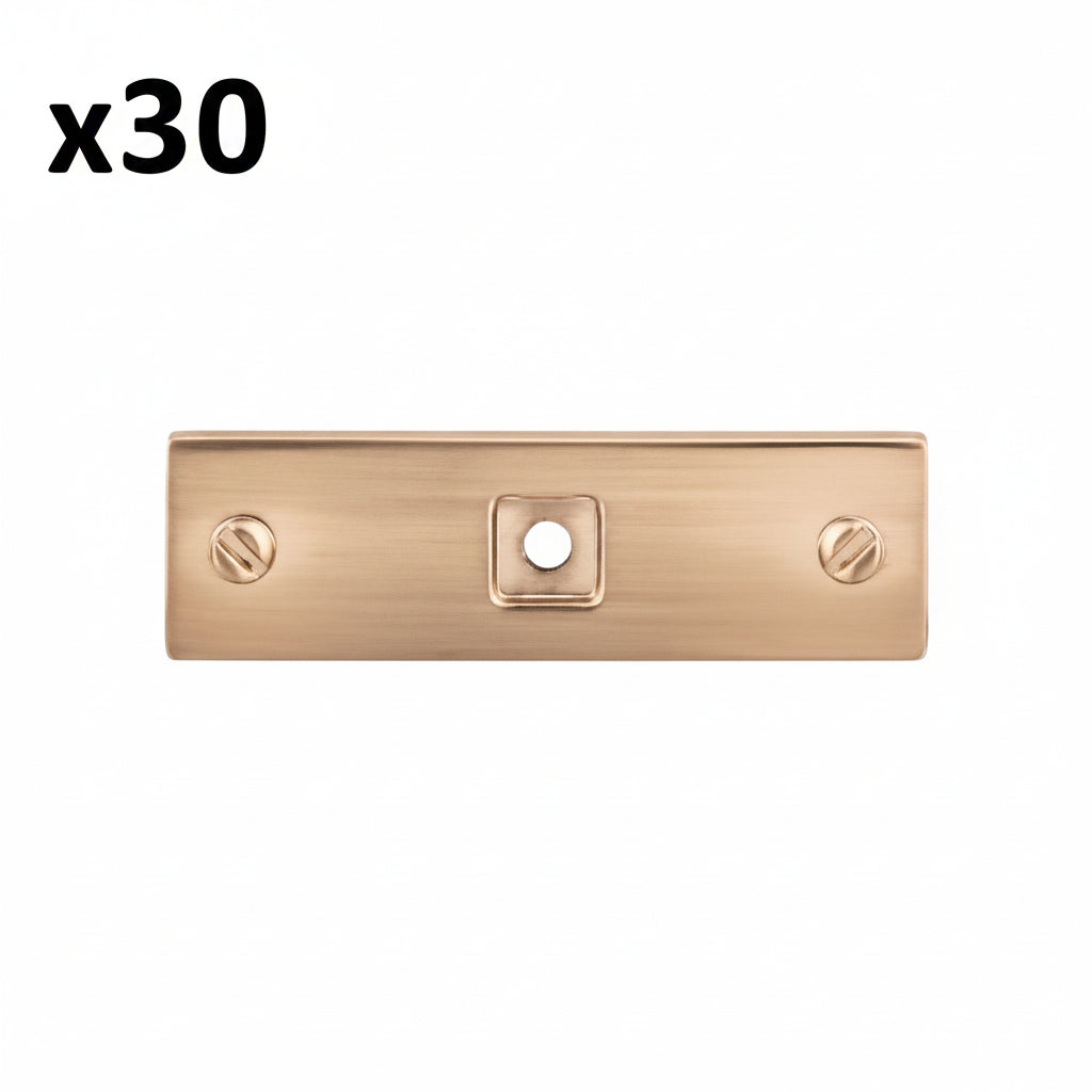 30 x Top Knobs TK741 Channing 3 Inch Long Cabinet Knob Backplate from the Barrington Series Honey Bronze